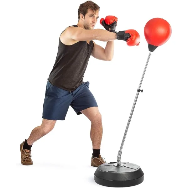 

Punching Bag with Stand, Boxing Bag for Teens & Adults - Height Adjustable - Speed Bag for Training, Boxing Equipment