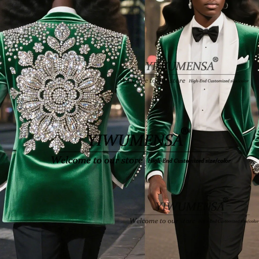 Luxury Beaded Stones Suits Women For Wedding Guest Shawl Lapel Prom Blazers Customized 2 Pieces Sets Mother Of Bride Dress 2026