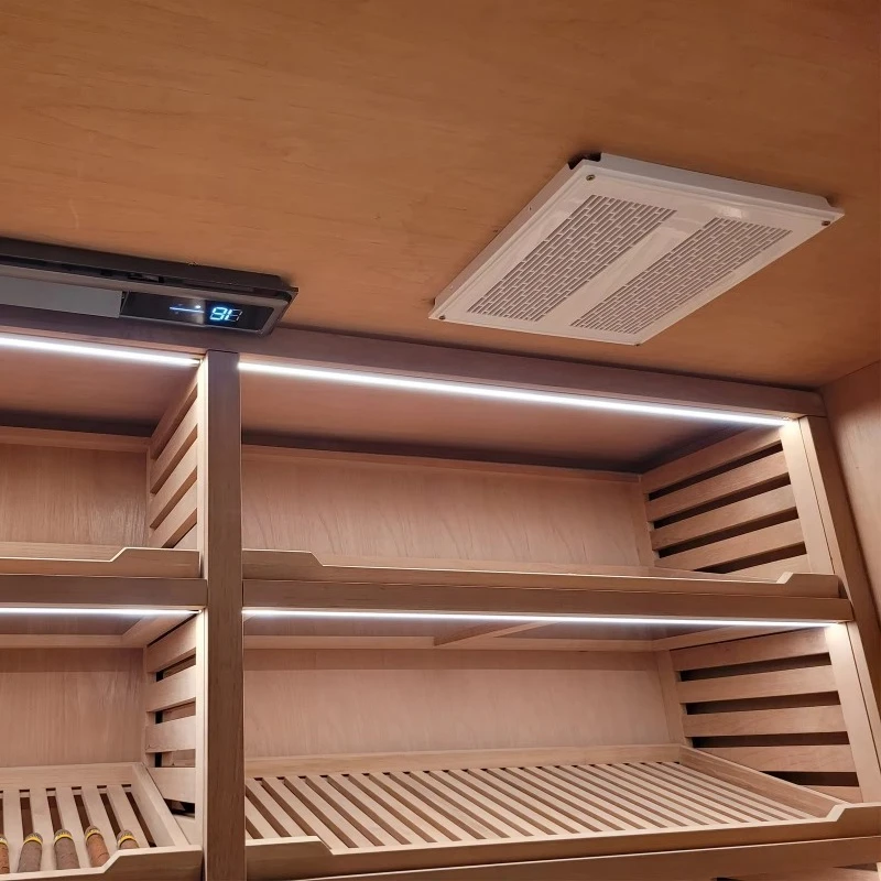 Customiazble H2400*W1400*D900mm Electric Power Walk-in Cigar Room Display Cabinet Temperature Humidity Control for Cohiba Cigars