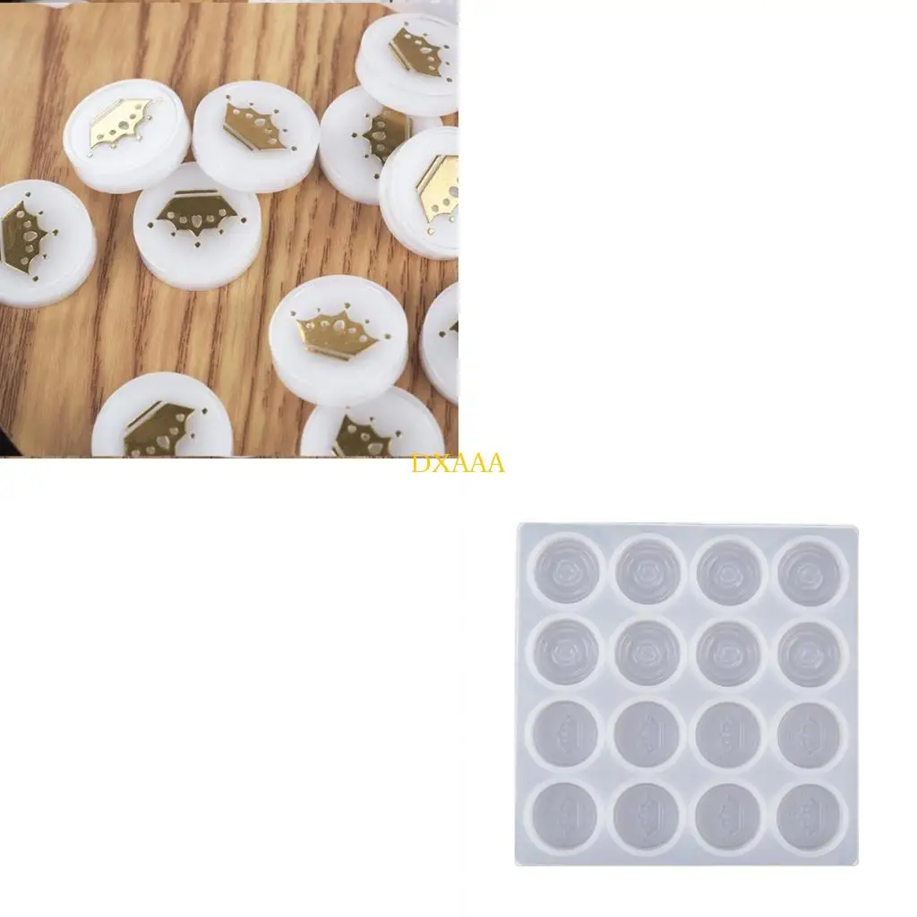 DXAA 18 Pcs/set Checkers Board Silicone Mold 3D Chess Crystal Epoxy Casting Mold