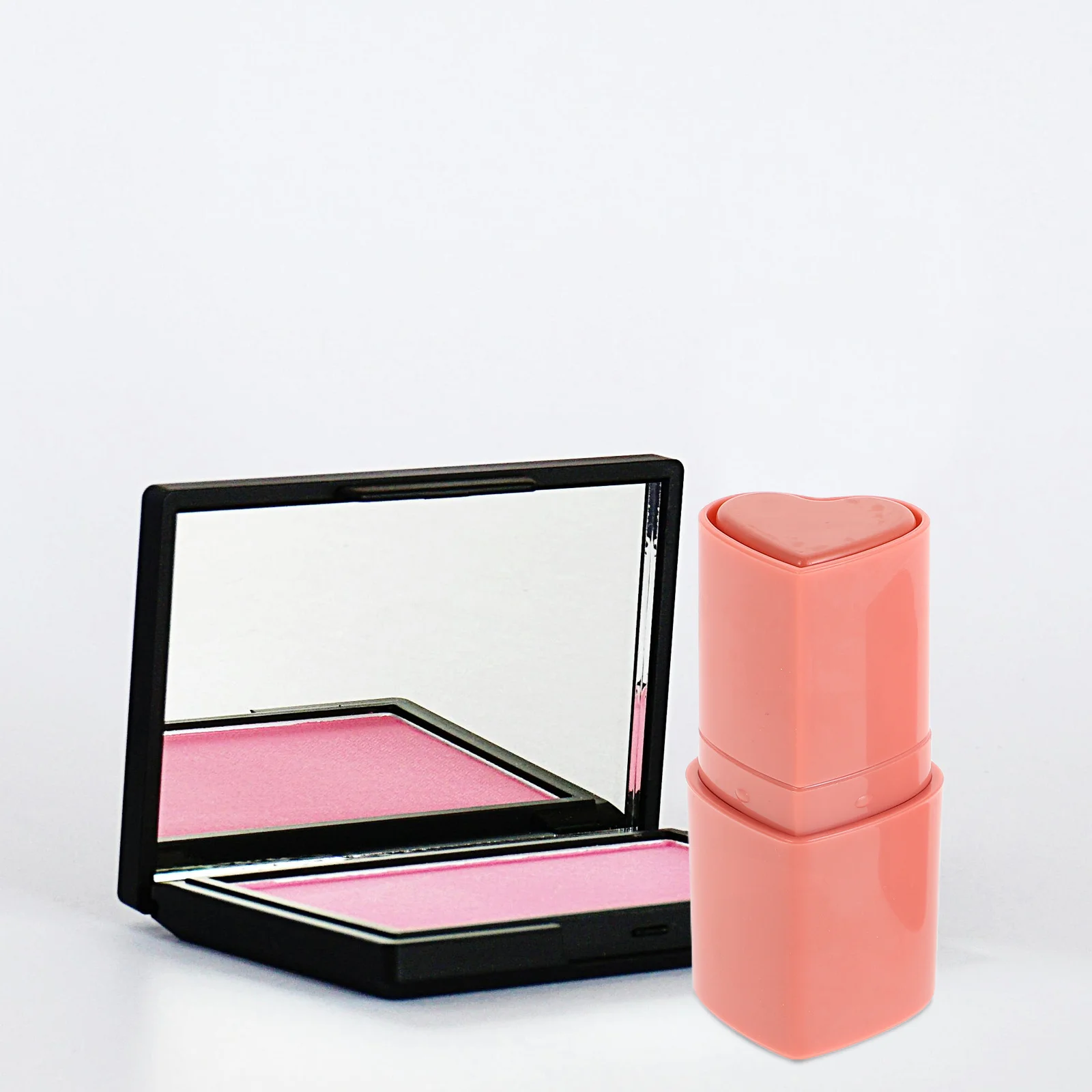 하트 모양 블러쉬 스틱 크림 블러쉬 컨투어 하이라이터 가벼운 방수 메이크업 얼굴 입술 볼