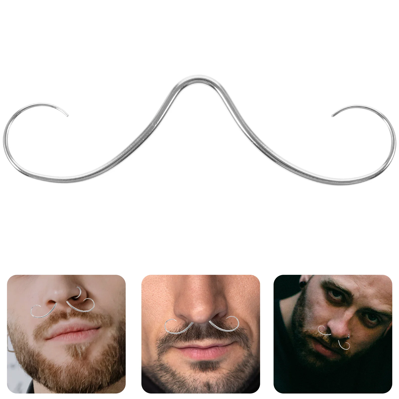 

Nose Ring Steel Rings for Pierced Piercing Jewelry Hoop Women Funny Septum Jewellery Small