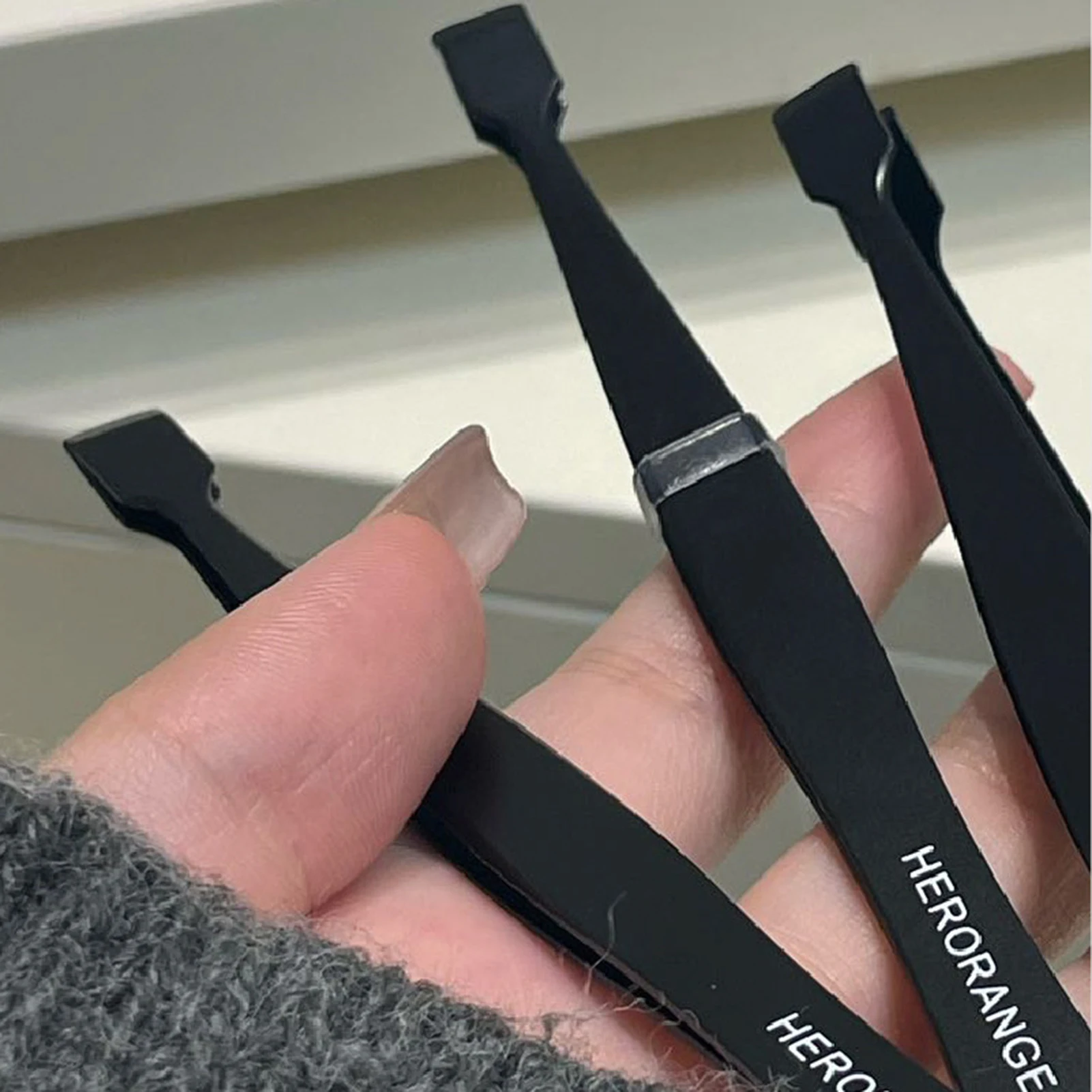 ステンレス鋼下まつげピンセットまつげエクステンション脱毛ピンセット DIY まつげアプリケーターメイクアップツール