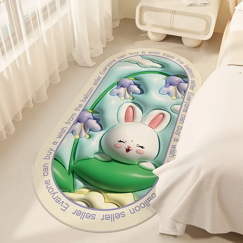 Cartoon 3D Rabbit Carpet Baby Play Game Floor Mat For Children Soft Fluffy Carpets For Living Room Bedroom Bedside Sofa Area Rug