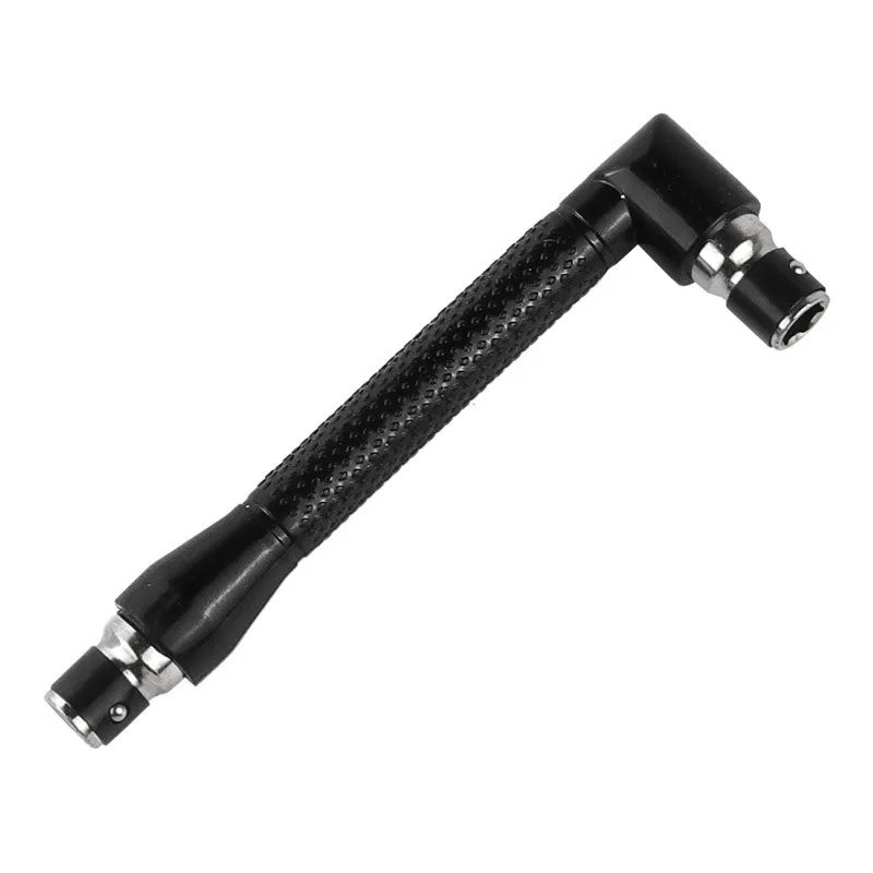 Multifunctional Black Angle Driver 90 Degree L Shape Flexible Shaft Socket Adapter for Electric Screwdriver and Air Impact Tool