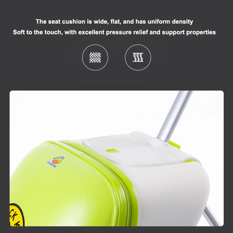 Upgrade One click disassembly Kids Luggage Can Sit to Ride Password Box Lazy Man Trolley Travel Bag Baby Boarding Suitcase