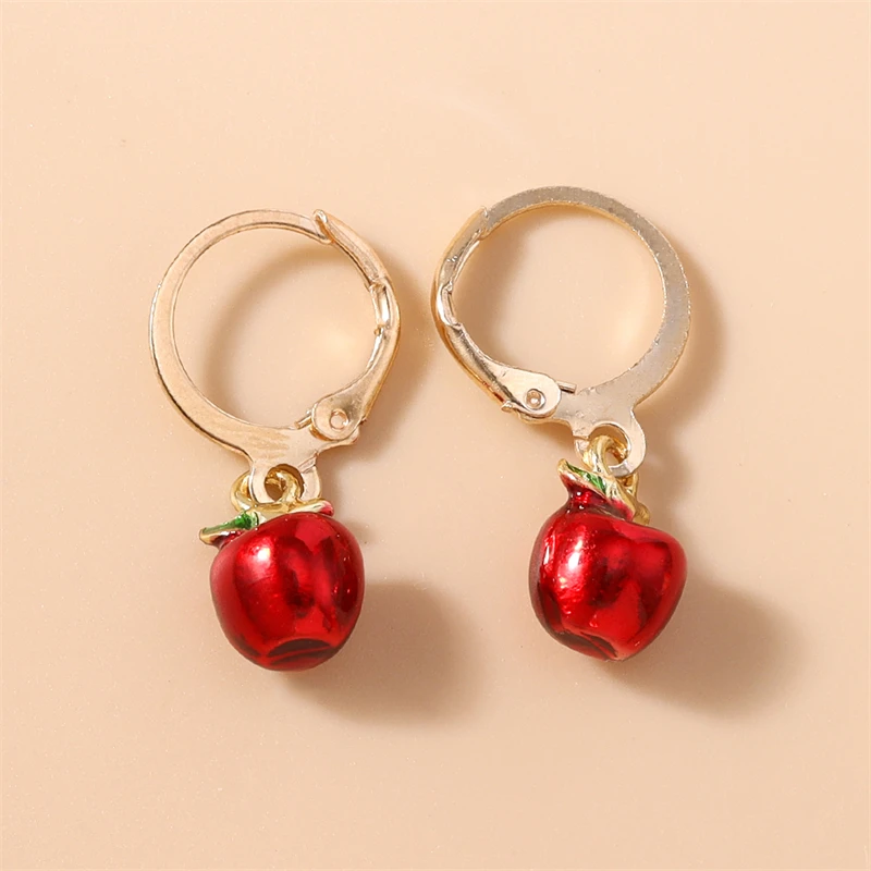 Modische Frucht-Ohrringe für Damen, Erdbeere, Apfel, Mais, Chili, Hängeohrringe, Mädchen, Party, Festival, Schmuck, Geschenke – Detail 21