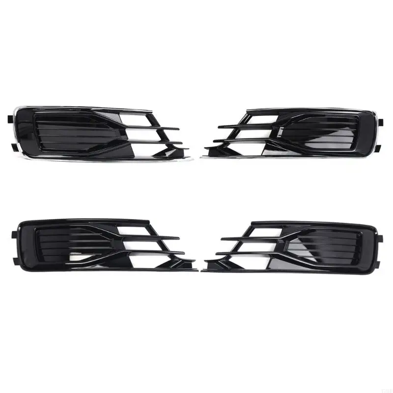 

T3EF Industrail Grade Front Bumper Fog Light Cover Plastic Front Bumper Light Brims Quick Installation used for A6C7 16-18