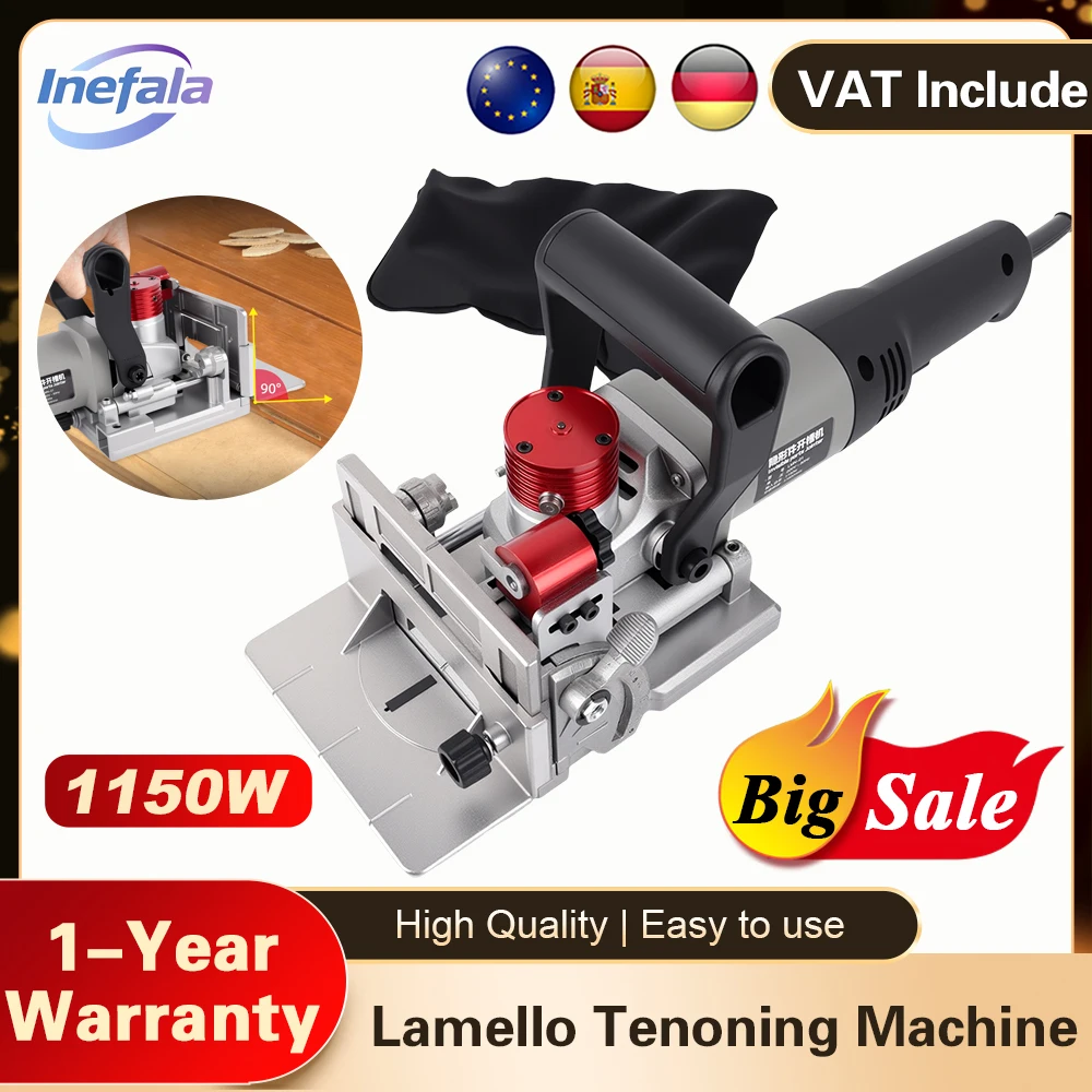 Inefala 220V trou Oblique 3 fentes Machine à rainurer Lamello tenonnage Machine connecteur de meubles bois Biscuit menuisier tenonnage outil
