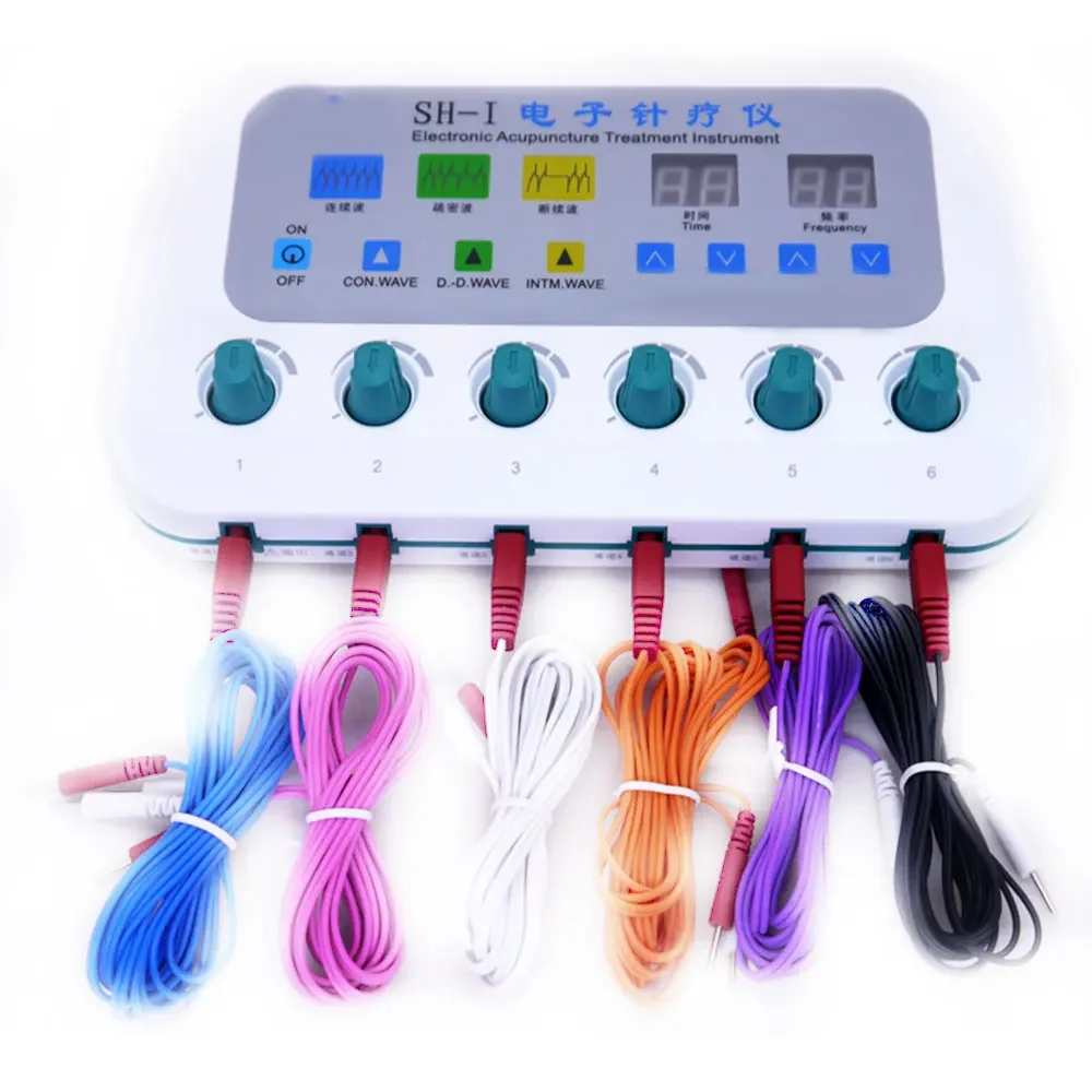 6-channel output electroacupuncture treatment instrument EMS muscle stimulator acupuncture therapy massager relieve pain