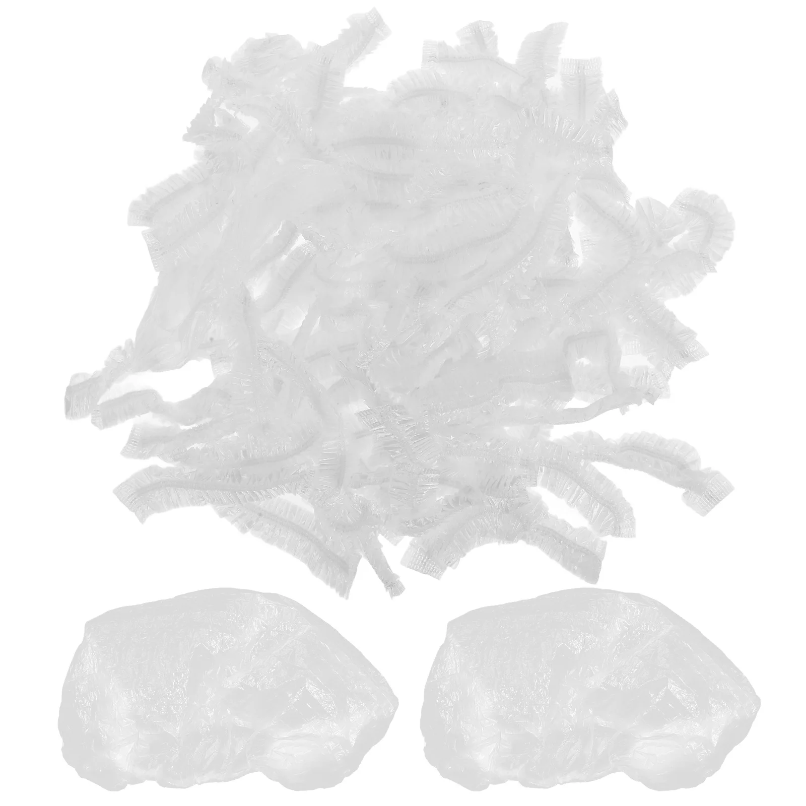 

100 Pcs Elastic Bowl Food Covers Plastic for Leftovers Storage Disposable outside Dish