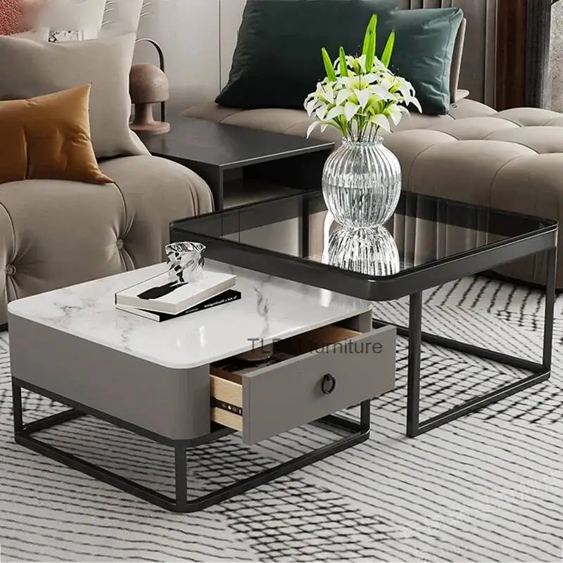 Corner Center White Coffee Bedside Lateral Tables Modern Mesa Luxury Tables Makeup Design Tavolini Da Salotto Furniture LSL35XP