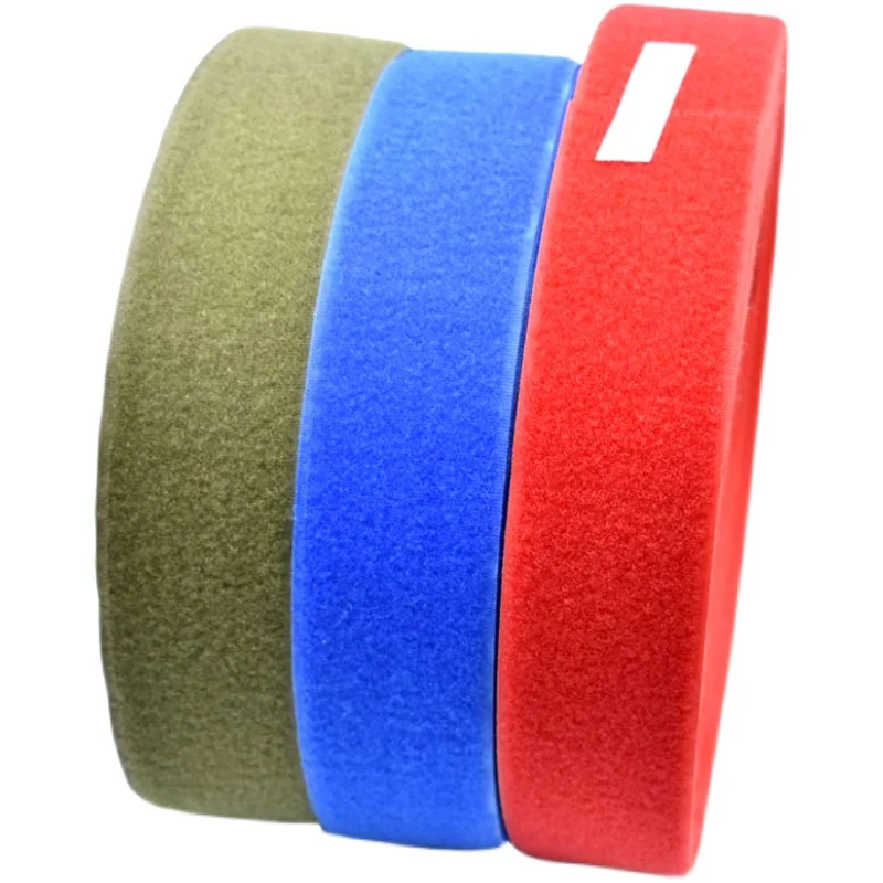 5cm Width Army Green/ Red/ Blue Hook and Loop Fastener Tape Sewing Bag Shoes Clothes DIY Magic Tape Sewing Accessories
