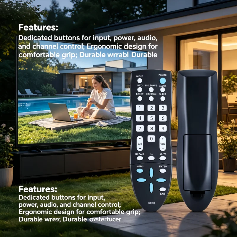 

GXCC Replacement Remote Control for Sanyo TV, Compatible with DP32642 DP32640 DP39842 DP39843 DP26648 DP26649 HT27547