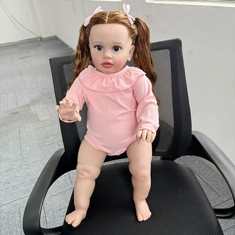 26 Inch Handmade Dolls Pippa 66 Cm Cloth Body Pretty Girl with Long Curly Hair Birthday Xmas Gifts