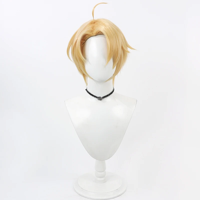 Anime APH Axis Powers Hetalia Alfred F Jones Cosplay Wig Short Blonde Heat Resistant Synthetic Hair Halloween Party Role Play