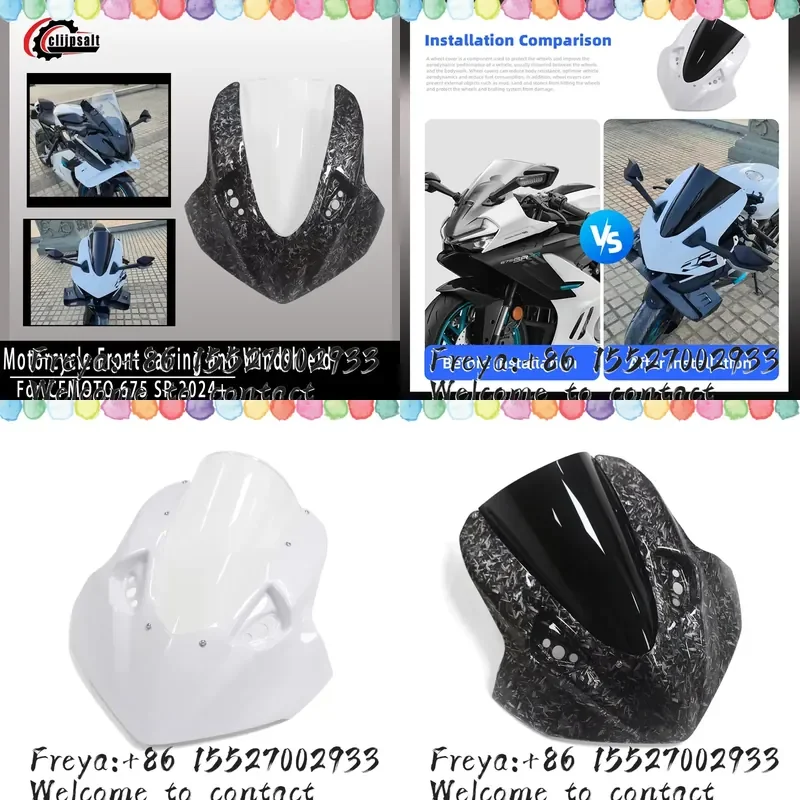 For CFMOTO 675SR and 675SR-R 2024 2025 2026 front fairings, V4-style front fairings, racing windshields