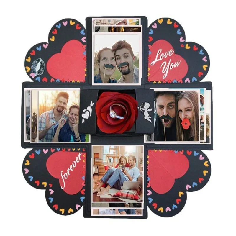 DIY Explosion Photo Album Gift Box Storage Box Valentine\'s Day Surprise Gift Box Romantic Couple Creative Gift