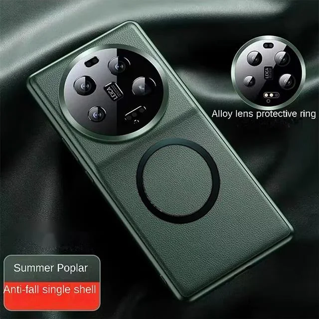 

For Magsafe Leather Shockproof Case Silicone for Xiaomi 13 Ultra 15 mi 14 ultra Magnetic Wireless Charging Cover case