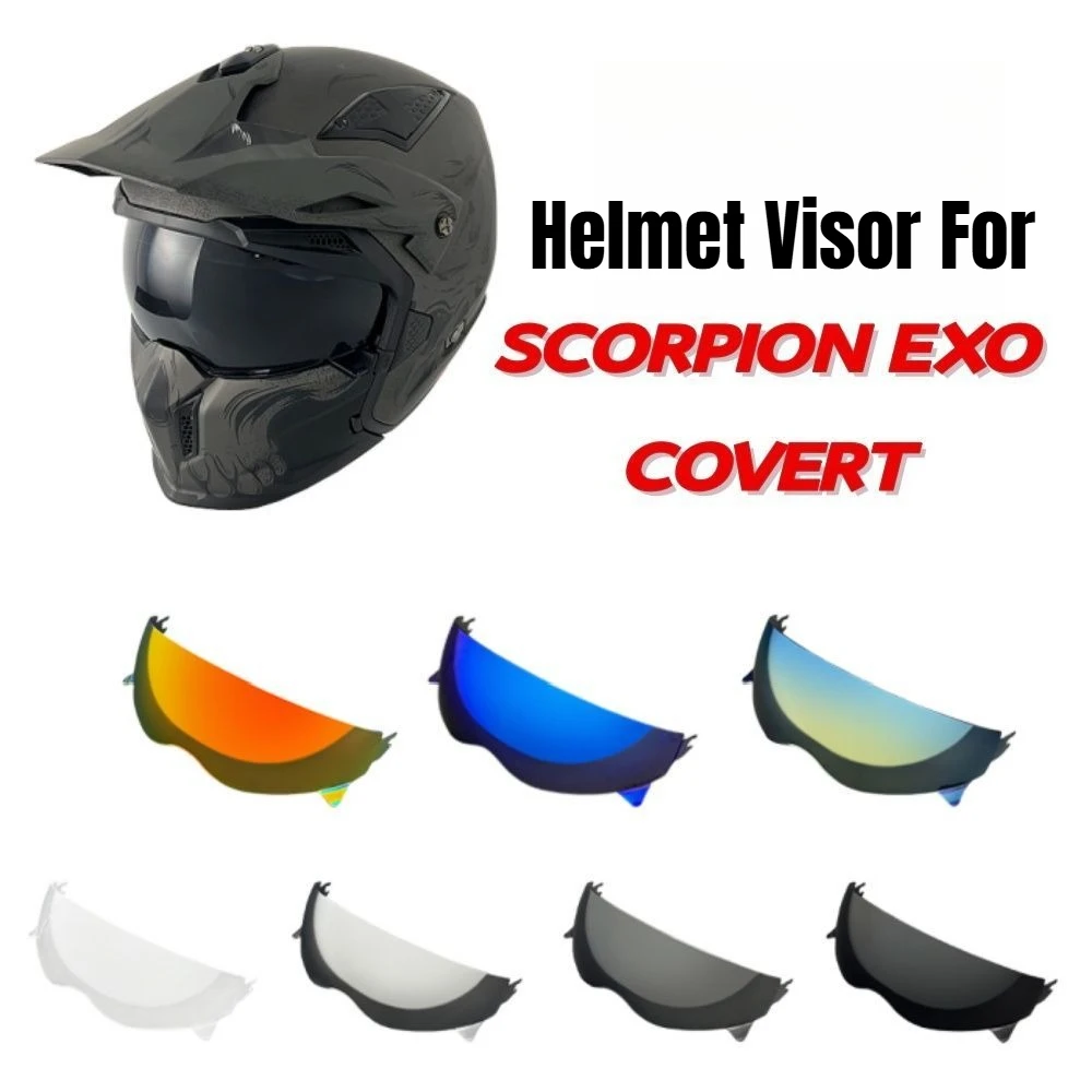 

Covert Helmet Visor for SCORPION EXO Combat Covert-X Face Shield Accessories Moto Replacement Durable Windproof Lens