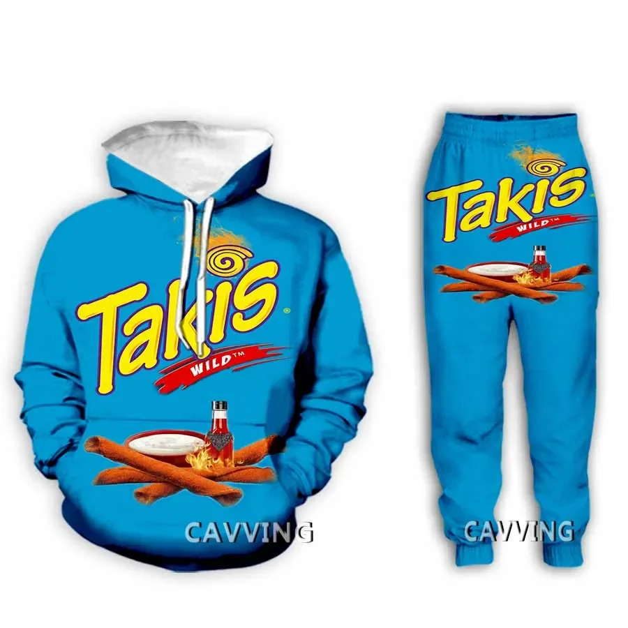 New Fashion 3D Print Takis  Hoodies/Hooded Sweatshirts + Pants Trousers Suit Clothes Two-Pieces Sets  L1