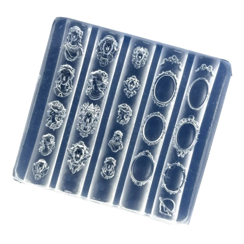 Decoration Silicone Mold With Intricate Medusa Frame Designs For Artistic Manicure
