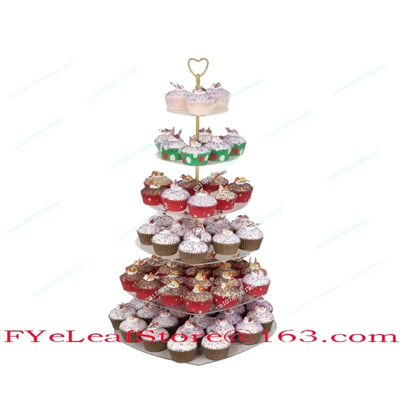 

Акриловая подставка для торта, многослойная подставка для свадьбы, дня рождения, три, четыре, пять шестислойных европейских прозрачных хрустальных подставок