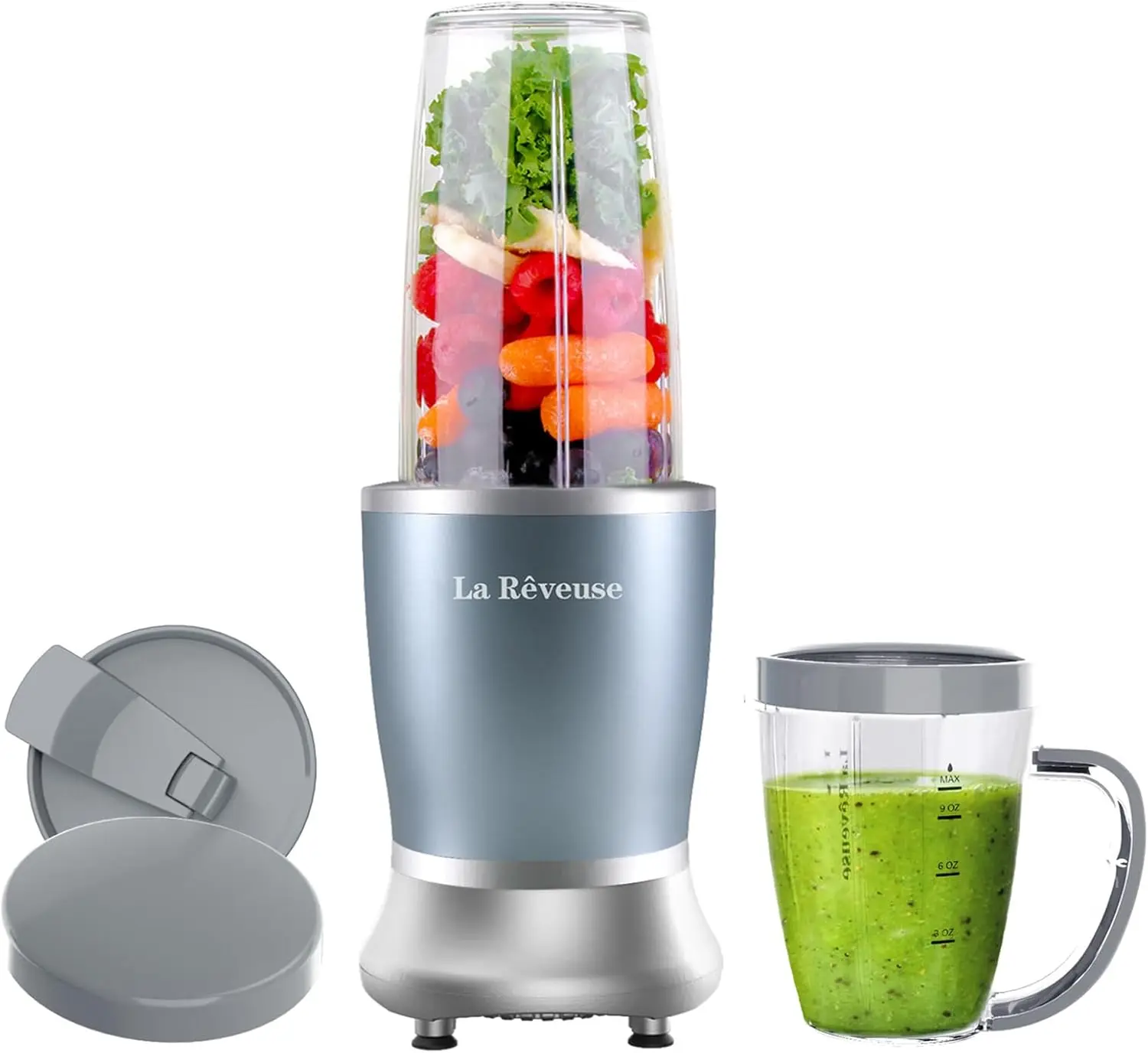 

Personal Size Blender 250 Watts Power For Shakes Smoothies Seasonings Sauces With 1 Piece 15 Oz Cup,1 Piece 10 Oz Mug,Bpa-Free