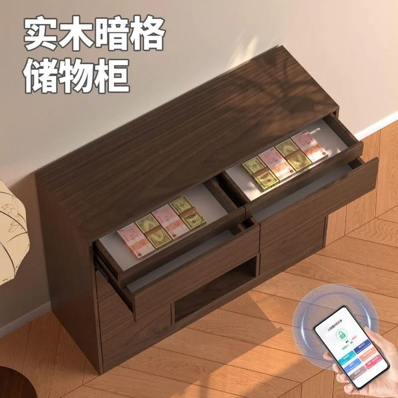 Dining side cabinet with hidden invisible anti-theft large-capacity modern simple cabinet