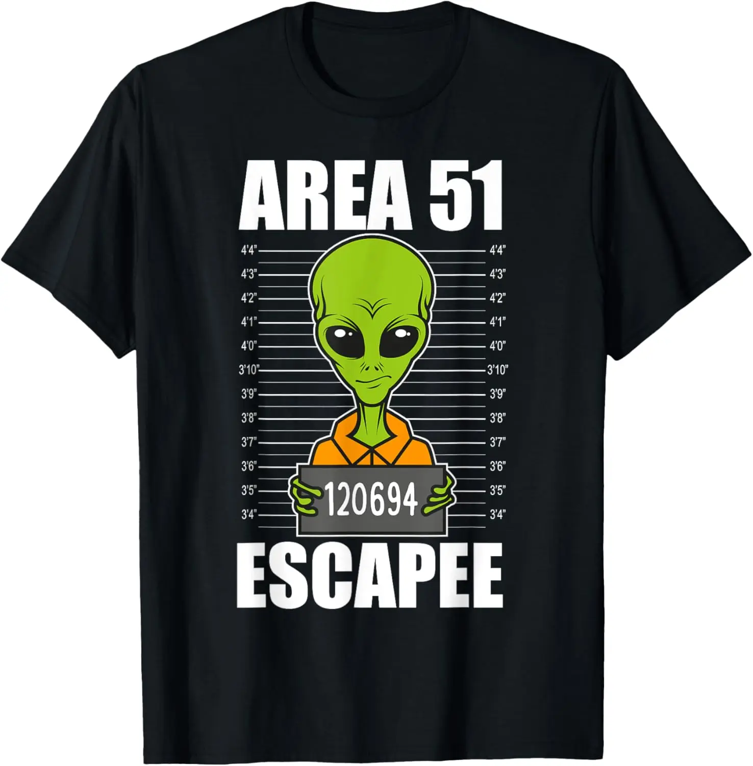 Storm Area 51 Alien Escapee from Area 51 - Alien Mugshot T-Shirt