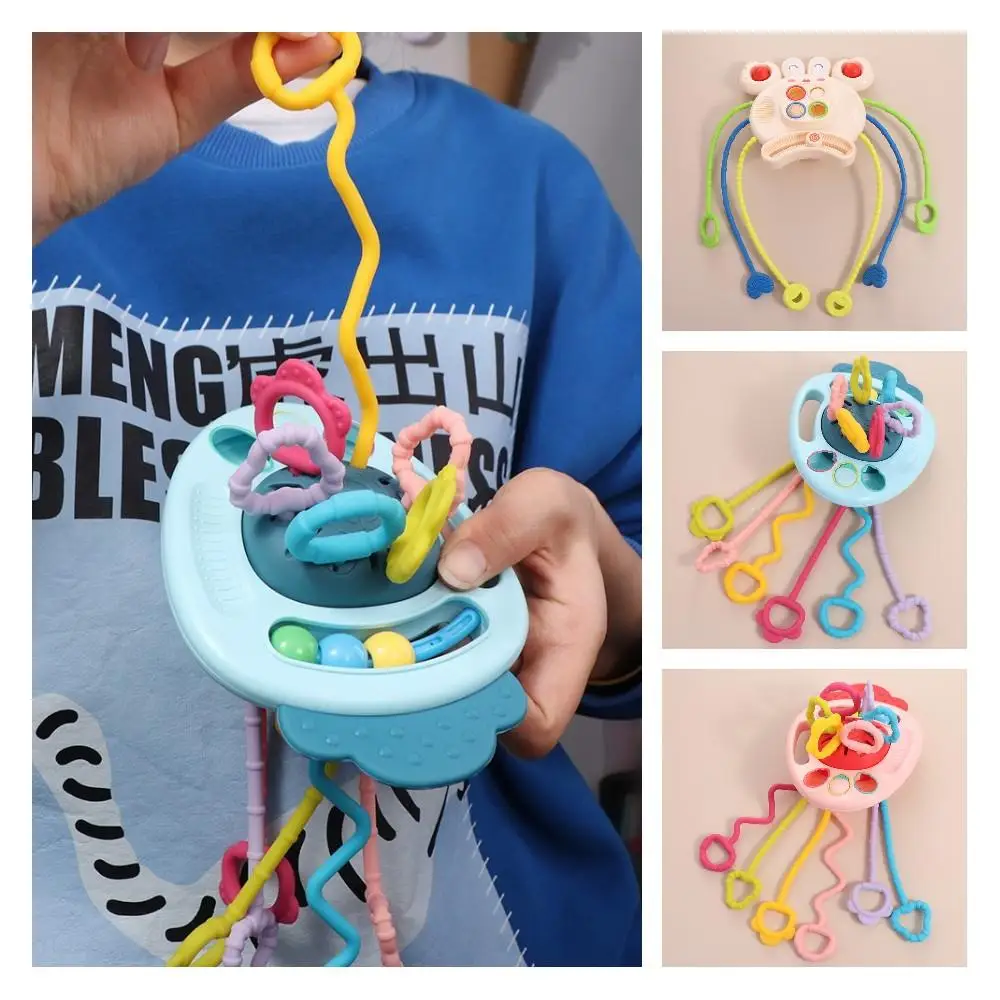 Cenoura bebê puxar corda brinquedo dentição brinquedo de segurança caranguejo montessori brinquedos sensoriais desenvolve cognitivo dedo agarrar treinamento crianças