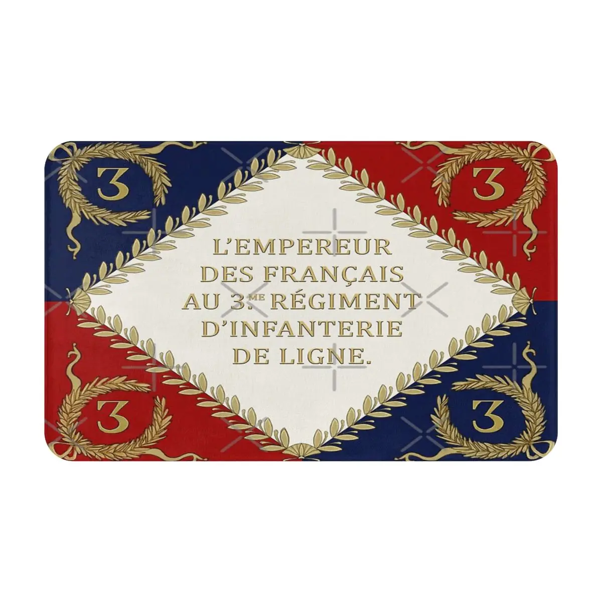 

Napoleonic French Regimental Flag 1 Bath Mat Carpet Door Mat 50x80cm Bathroom Mats Doormat Mat Living Room Rugs