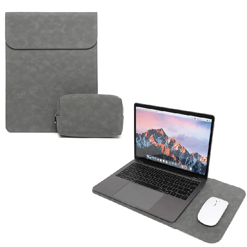 for CHUWI HeroBook Pro GemiBook XPro Plus CoreBook X Gaming Laptop Sleeve Soft Matte Magnet Flip Bag Charger Pouch Fold Mousepad