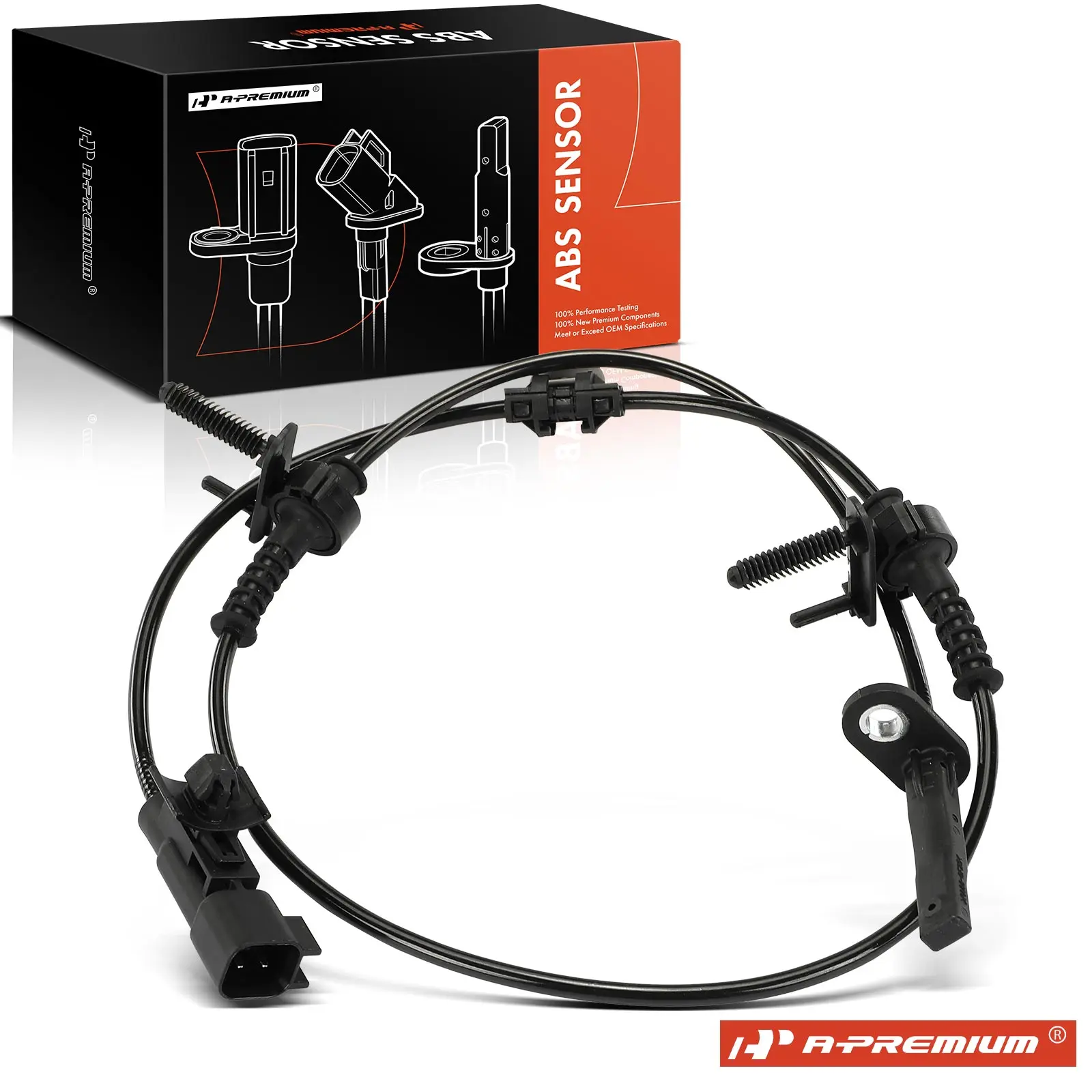 A-Premium Front Driver or Passenger Side ABS Wheel Speed Sensor w/Heavy Duty Brakes for Cadillac CT6 2016-2020