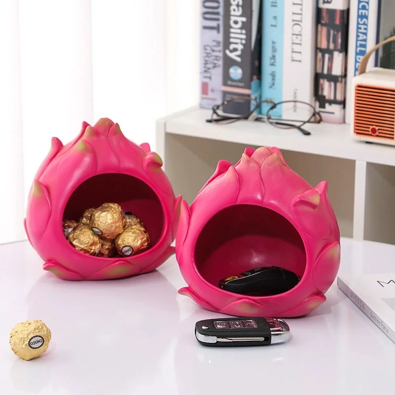 Pastoral Pitaya Storage Decor for Home, Party & Holiday& Housewarming Gift Trendy Decor Resin Decoration Miniature Scene Props