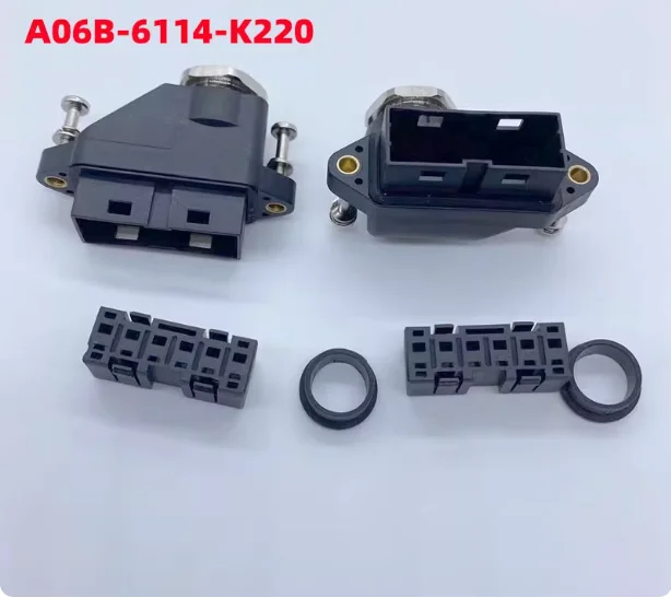 1 peça adequado para plugue de alimentação servo fanuc A06B-6114-K204, A06B-6114-K220, F06B-001-K002 cotovelo reto/otovelo curvo 6 furos