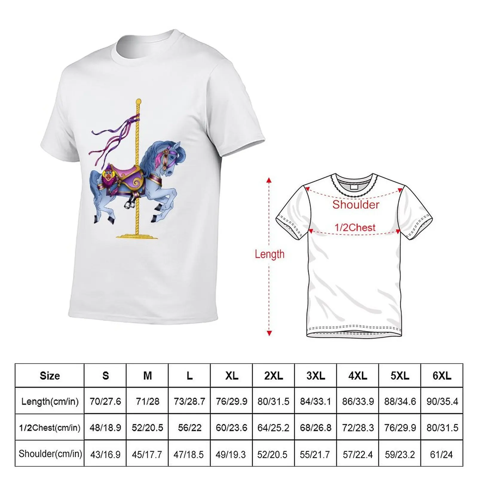 Carousel horse T-Shirt t shirt man designer t shirts cotton 100% T-Shirt