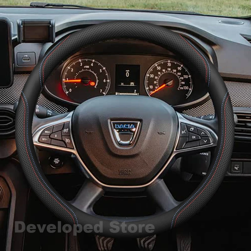 Car Steering Wheel Cover For Dacia Sandero Duster Jogger Logan Spring 2024-2010 Universal Style Auto Steering Wheel Accessories