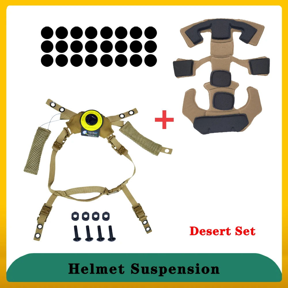 

Wendy Helmet Universal Suspension System Chin Strap Adjustable Lanyard，Internal Cushion Memory Sponge Pad for Hunting Shooting