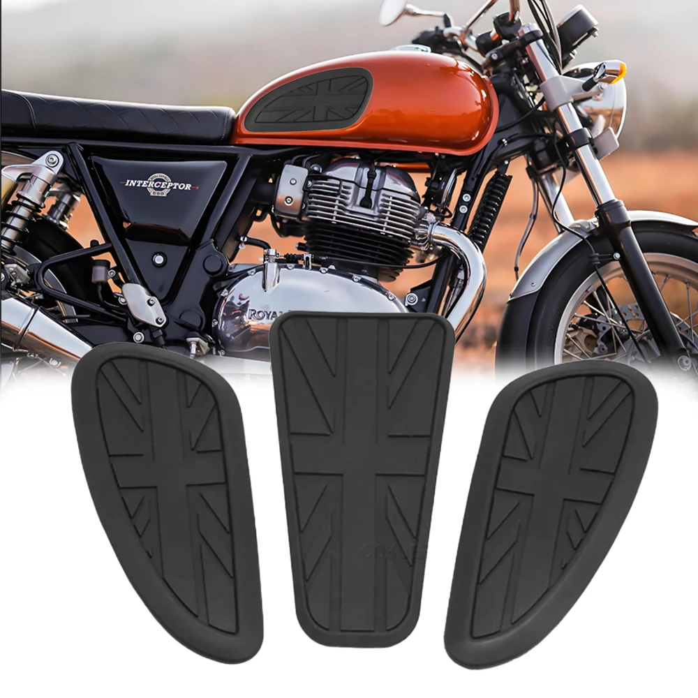 For Royal Enfield Interceptor 650 Motorcycle Accessories Fuel Tank Sticker Protector Sheath Knee Tank Pad Grip Decal