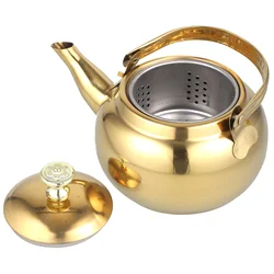 Gold Stainless Steel Water Kettle With Insulated Handle Whistling Gas Cooker Kettle Kitchen Teapot Boiling Home Appliances Leak