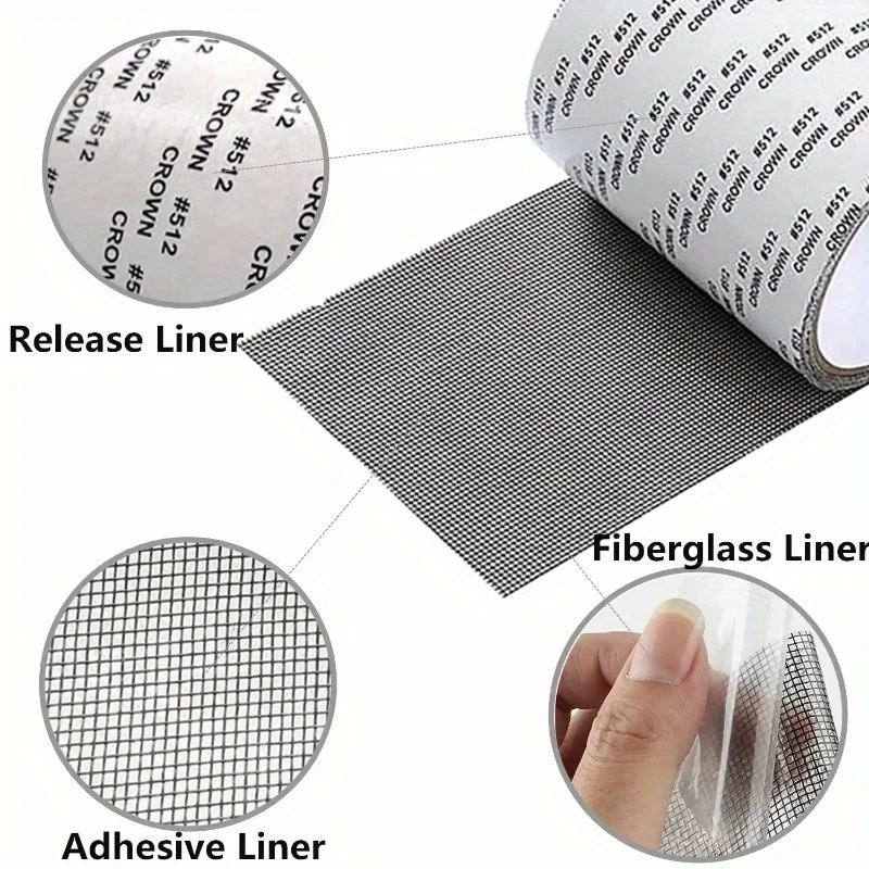 5/10cm Width Window Mosquito Net Repair Tape Self-Adhesive Window Screen Repair Patch Anti-Insect Fly Mesh Broken Holes Tape