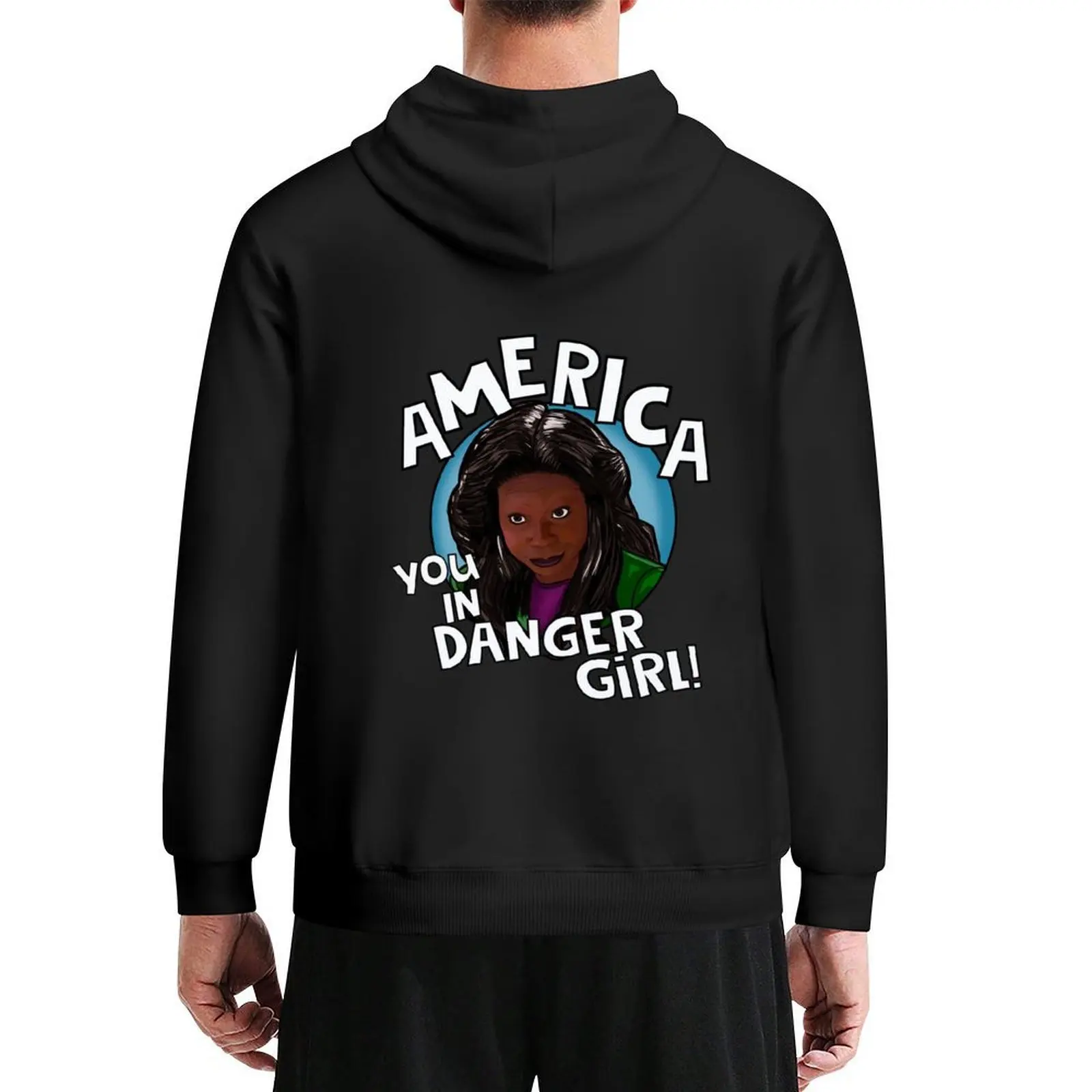 

America, you in danger girl! Hoodie men's sweat-shirt set hooded shirt men's clothes male clothes mens hoodies