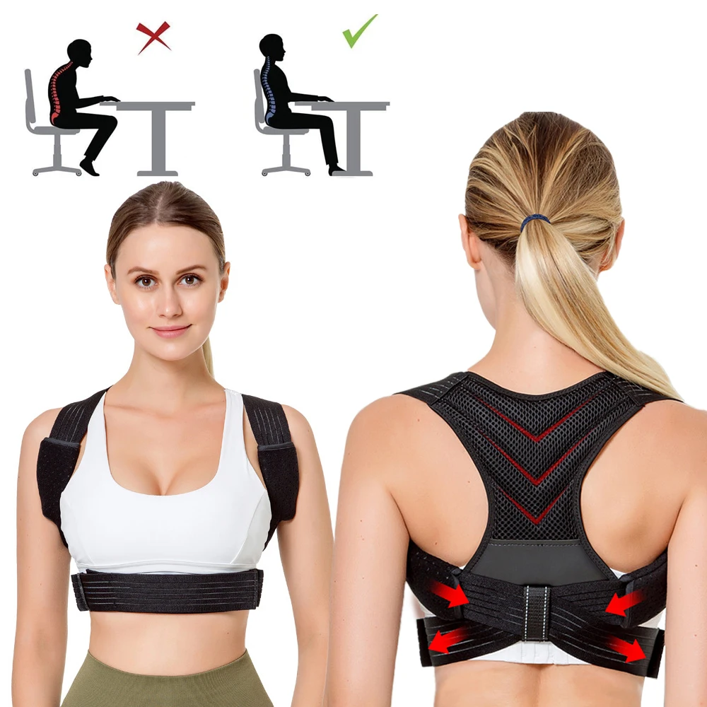 Posture Corrector for Women and Men,Adjustable Breathable Back Straightener,Upper Back Brace for Providing Pain Relief from Neck