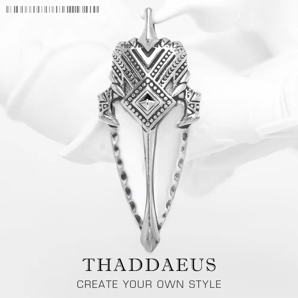 Wisiorek Rebel Vintage African Spearhead Nowa moda Biżuteria Europa Akcesoria 925 Sterling Silver Prezent dla kobiet Mężczyźni
