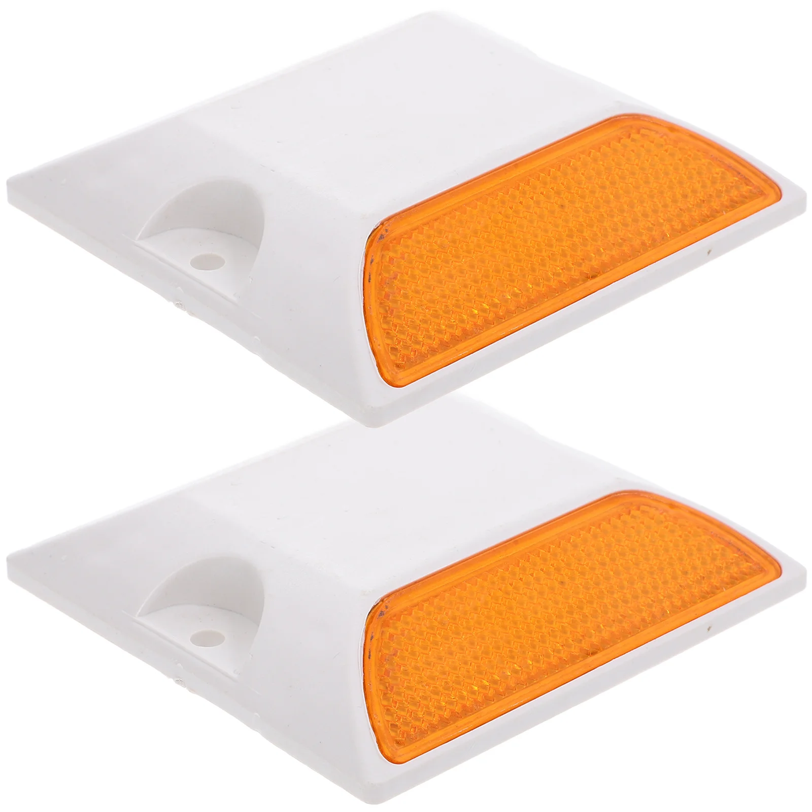 

2Pcs Reflective Road Stud Markers Compression Resistant Night Visibility Pavement Reflectors Driveway Road Reflectors