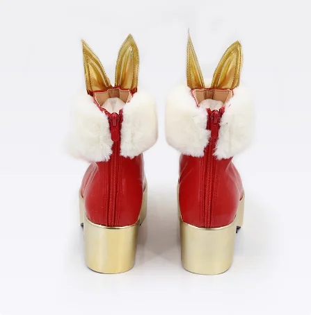 Gwen Ano do Coelho Sapatos Vermelhos Mulher Halloween Cosplay LOL Prop Botas Gwen