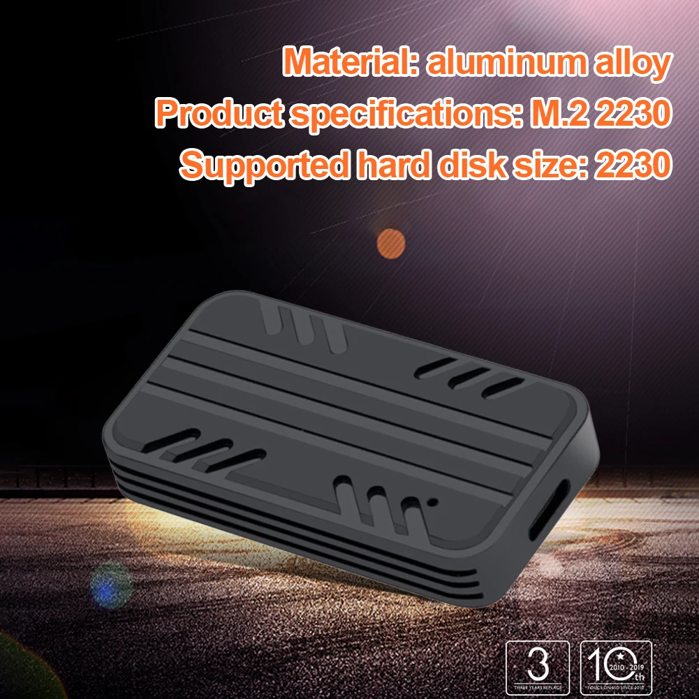 

NVMe M.2 SSD Case Type-C USB3.1 External Hard Drive Gen2 10Gbps Hard Disk Adapter Card Aluminum Alloy for M.2 2230 SSD