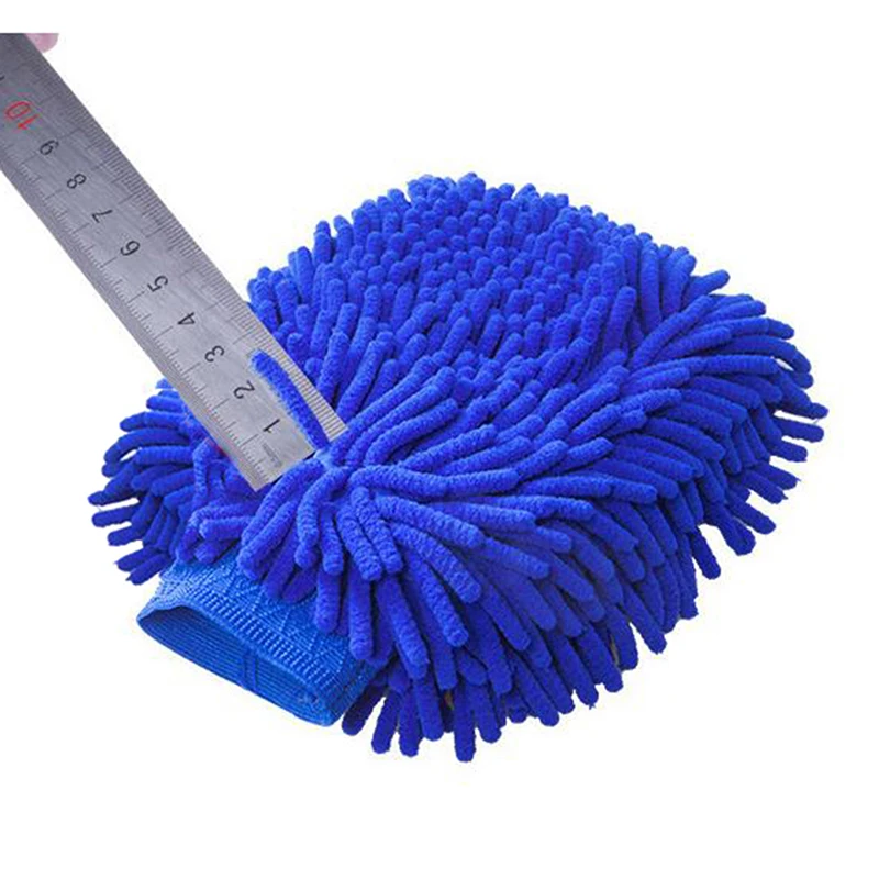 Ultrafine Fiber Chenille Microfiber Car Wash Glove Mitt Soft Mesh backing no scratch for Car Wash and Cleaning