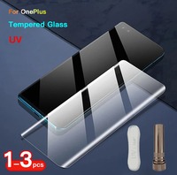 3PCS Dust-free UV Tempered Glass for OnePlus 13 12 11 10 9 8 7 7T Pro Full Surface Coverage Film for OnePlus13 Screen Protector